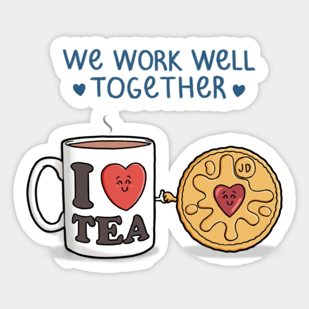 We Work Well Together Sticker by CarlBatterbee